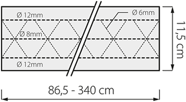 Wymiary PN 11.5x11.5 - Nadproże z betonu lekkiego