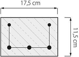Wymiary PN 17.5x11.5 - Nadproże z betonu lekkiego 